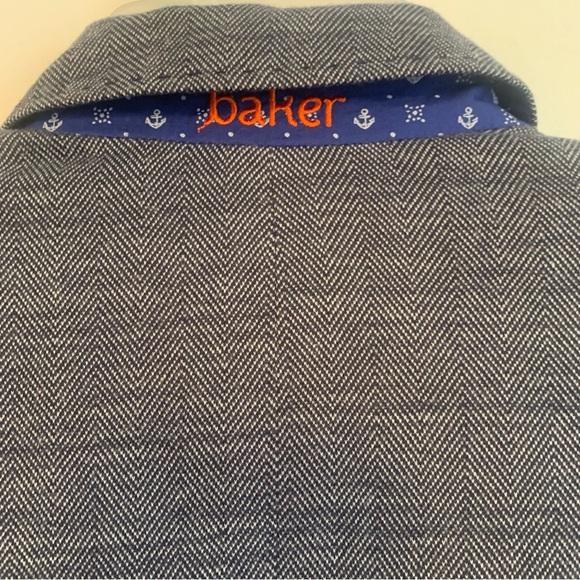 Baker by Ted Baker Anchor Sail Theme Herringbone Blazer Jacket - Picture 6 of 15